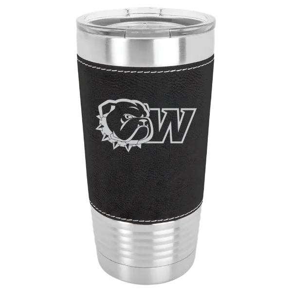 Wingate University Polar Camel 20 oz. Leatherette Grip Tumbler with Standard Lid