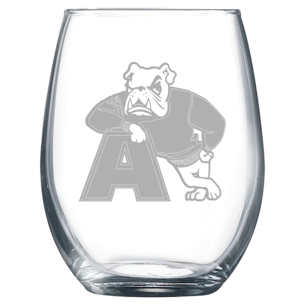 Adrian College Polar Camel 9 oz. Stemless Wine Glass