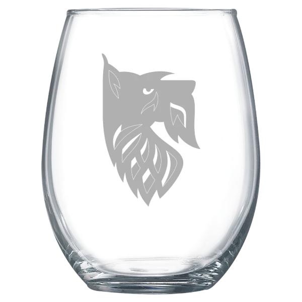 Agnes Scott College Polar Camel 15 oz. Stemless Wine Glass