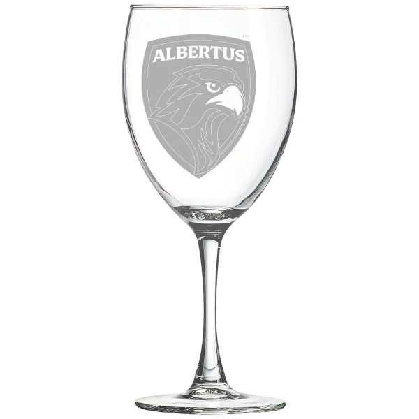 Albertus Magnus College Polar Camel 10 1/2 oz. Wine Glass