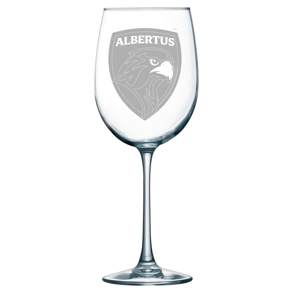 Albertus Magnus College Polar Camel 19 oz. Wine Glass