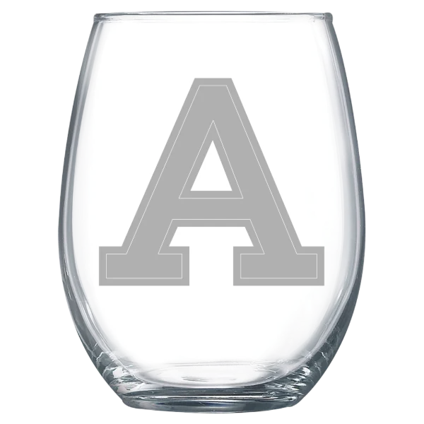 Albion College Polar Camel 15 oz. Stemless Wine Glass