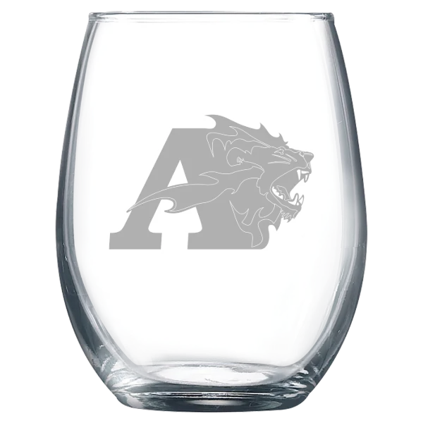 Albright College Polar Camel 9 oz. Stemless Wine Glass