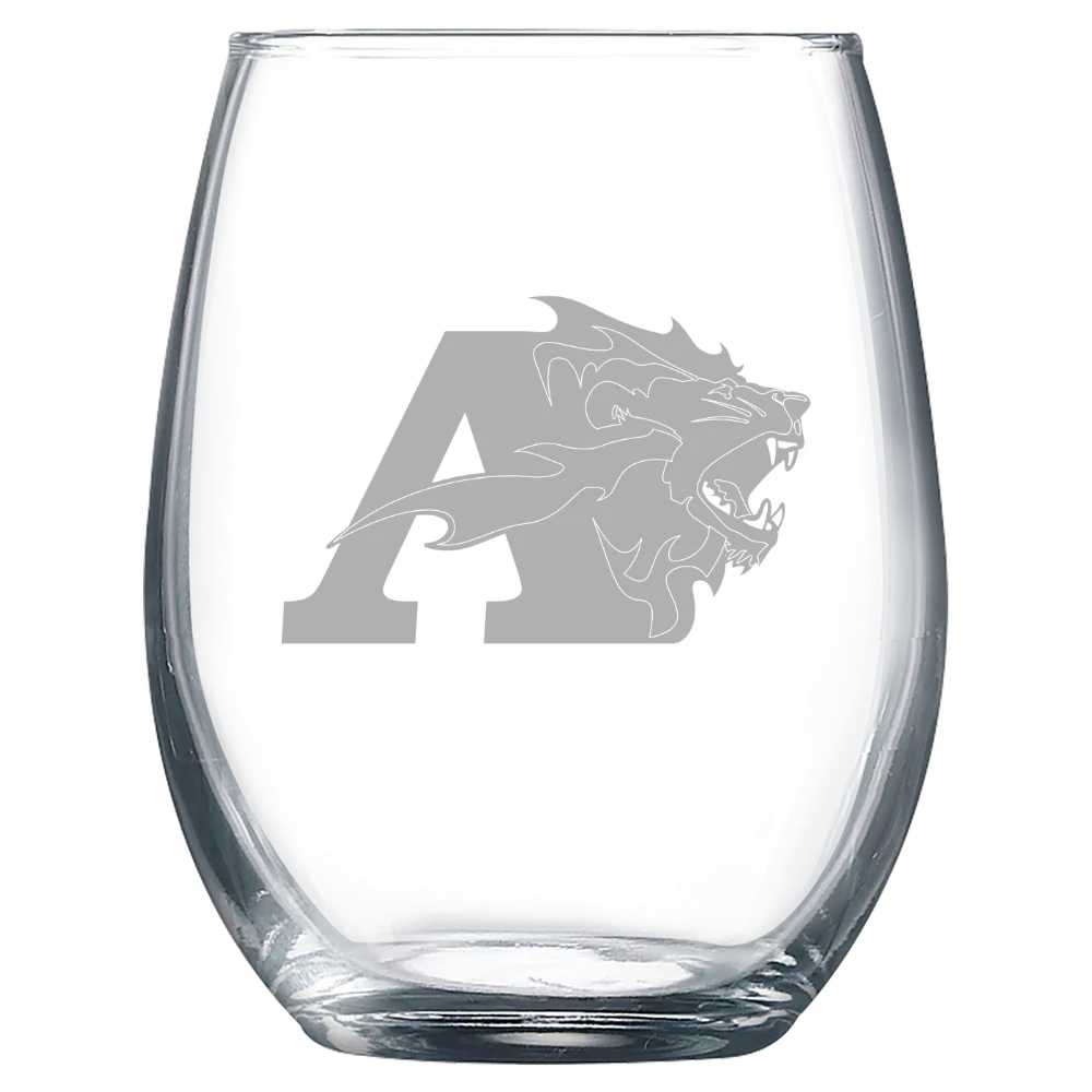 Albright College Polar Camel 9 oz. Stemless Wine Glass