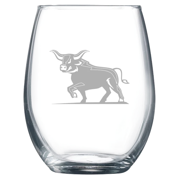 Alfred State College Polar Camel 9 oz. Stemless Wine Glass