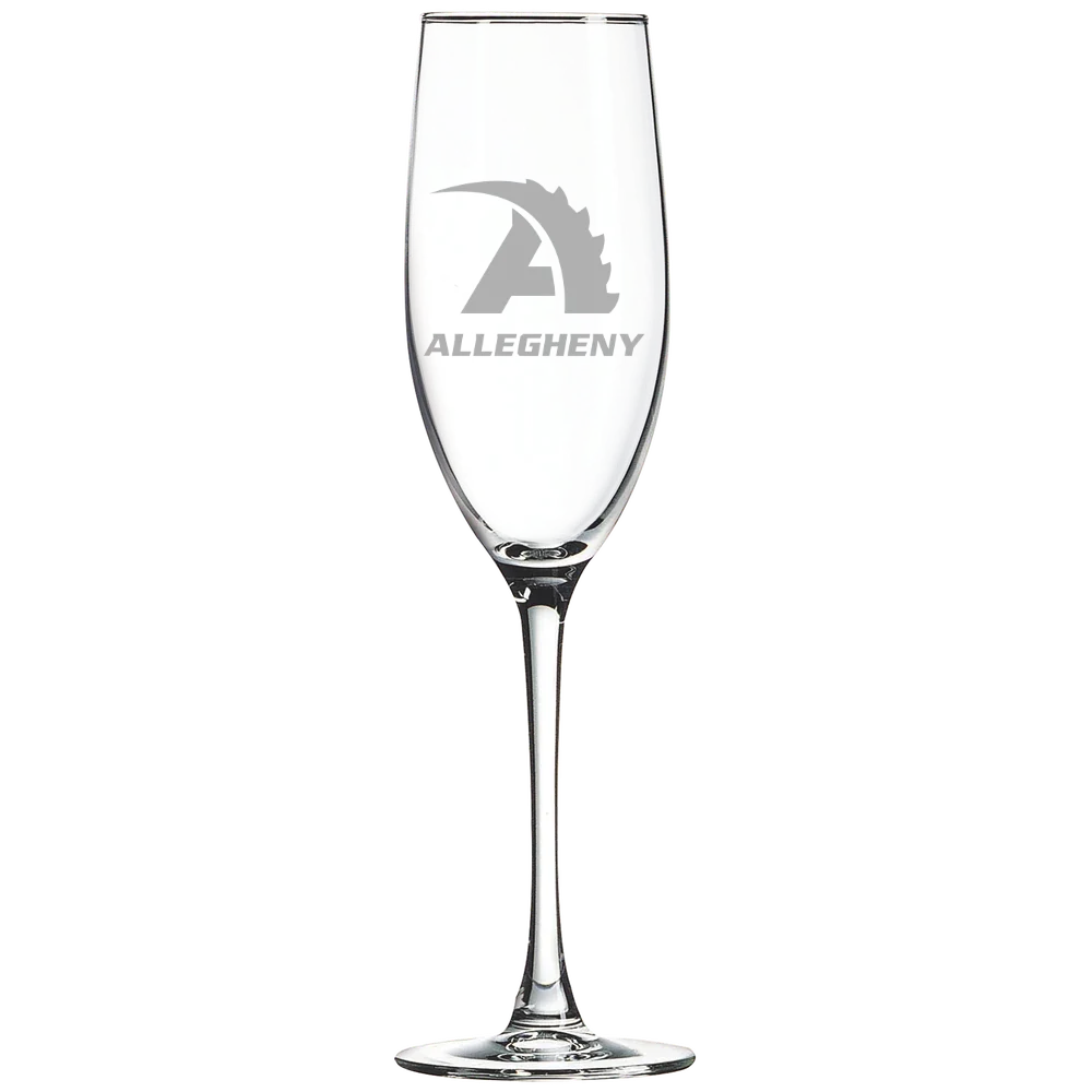 Allegheny College Polar Camel 8 oz. Champagne Flute