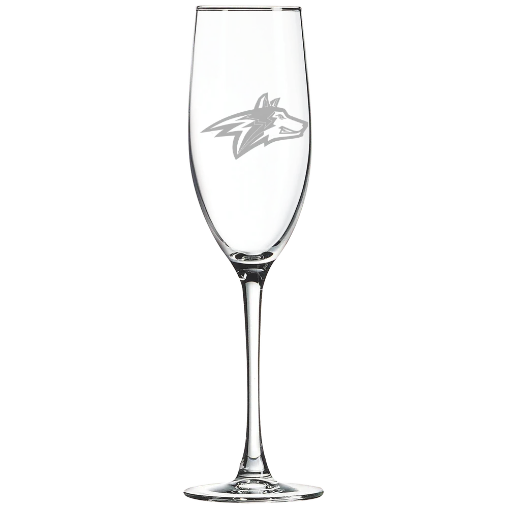 Alvernia University Polar Camel 8 oz. Champagne Flute
