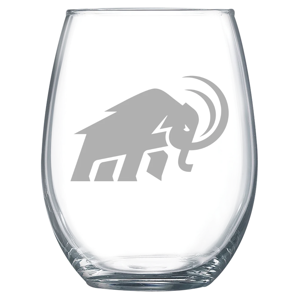 Amherst College Polar Camel 15 oz. Stemless Wine Glass