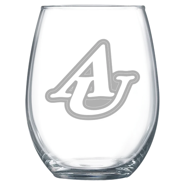 Asbury University Polar Camel 15 oz. Stemless Wine Glass
