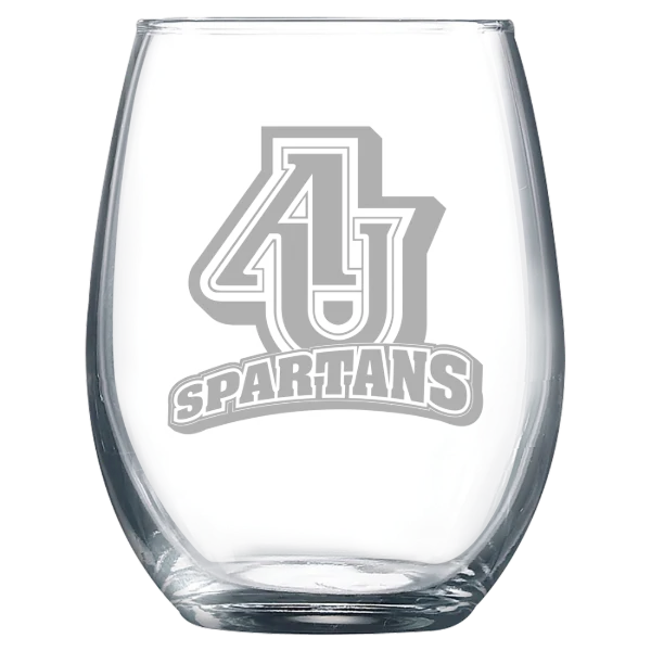 Aurora University Polar Camel 9 oz. Stemless Wine Glass