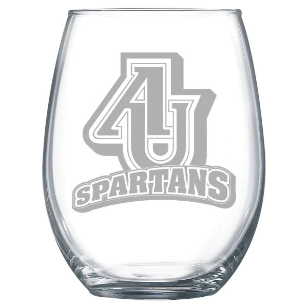 Aurora University Polar Camel 15 oz. Stemless Wine Glass