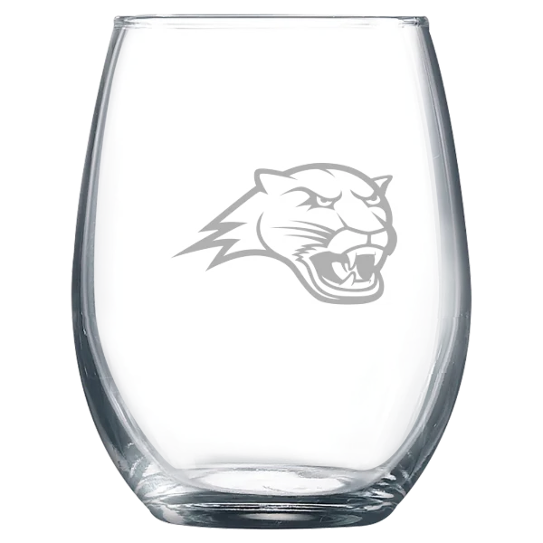 Averett University Polar Camel 9 oz. Stemless Wine Glass