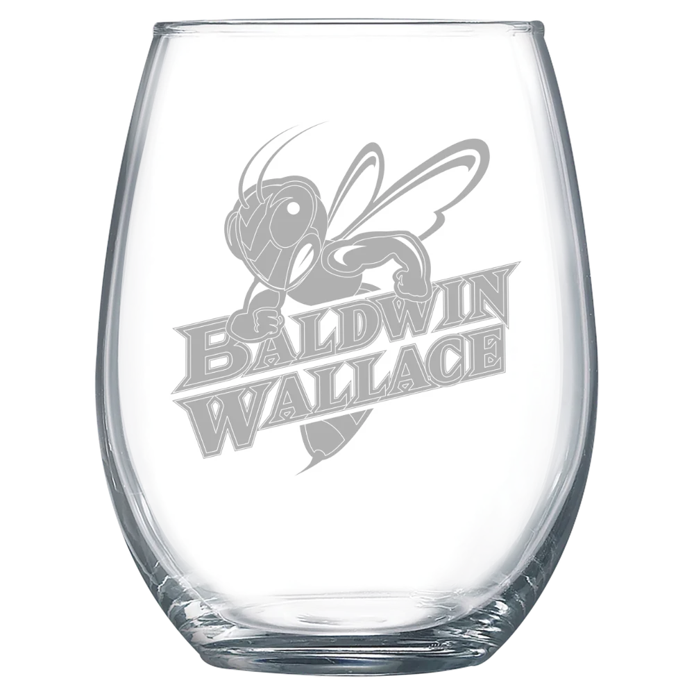 Baldwin Wallace University Polar Camel 15 oz. Stemless Wine Glass
