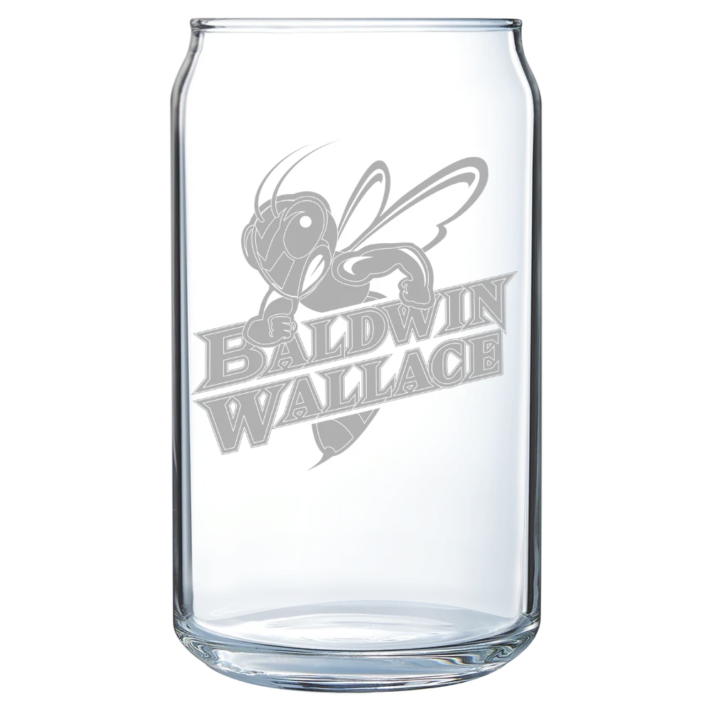 Baldwin Wallace University Polar Camel 16 oz. Can Glass