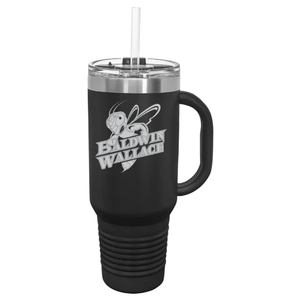 Baldwin Wallace University Polar Camel 40 oz. Travel Mug with Snap Lid & Straw