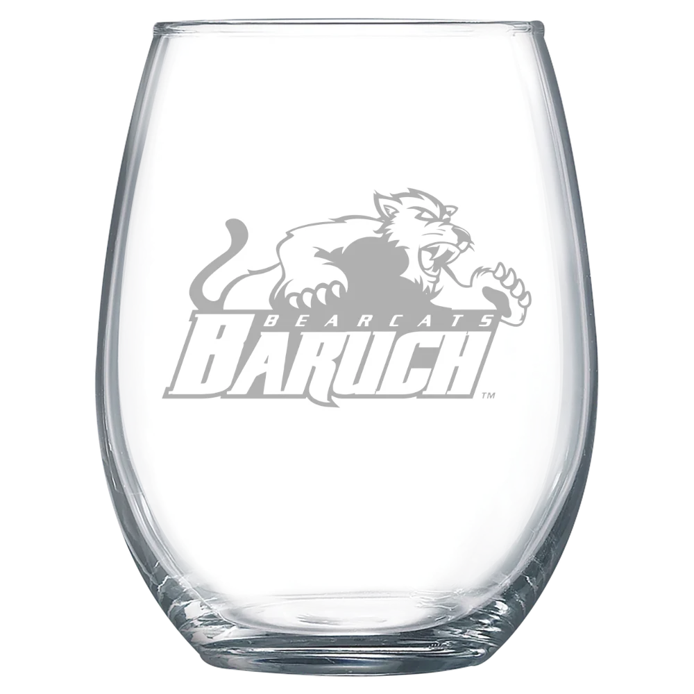 Baruch College Polar Camel 15 oz. Stemless Wine Glass