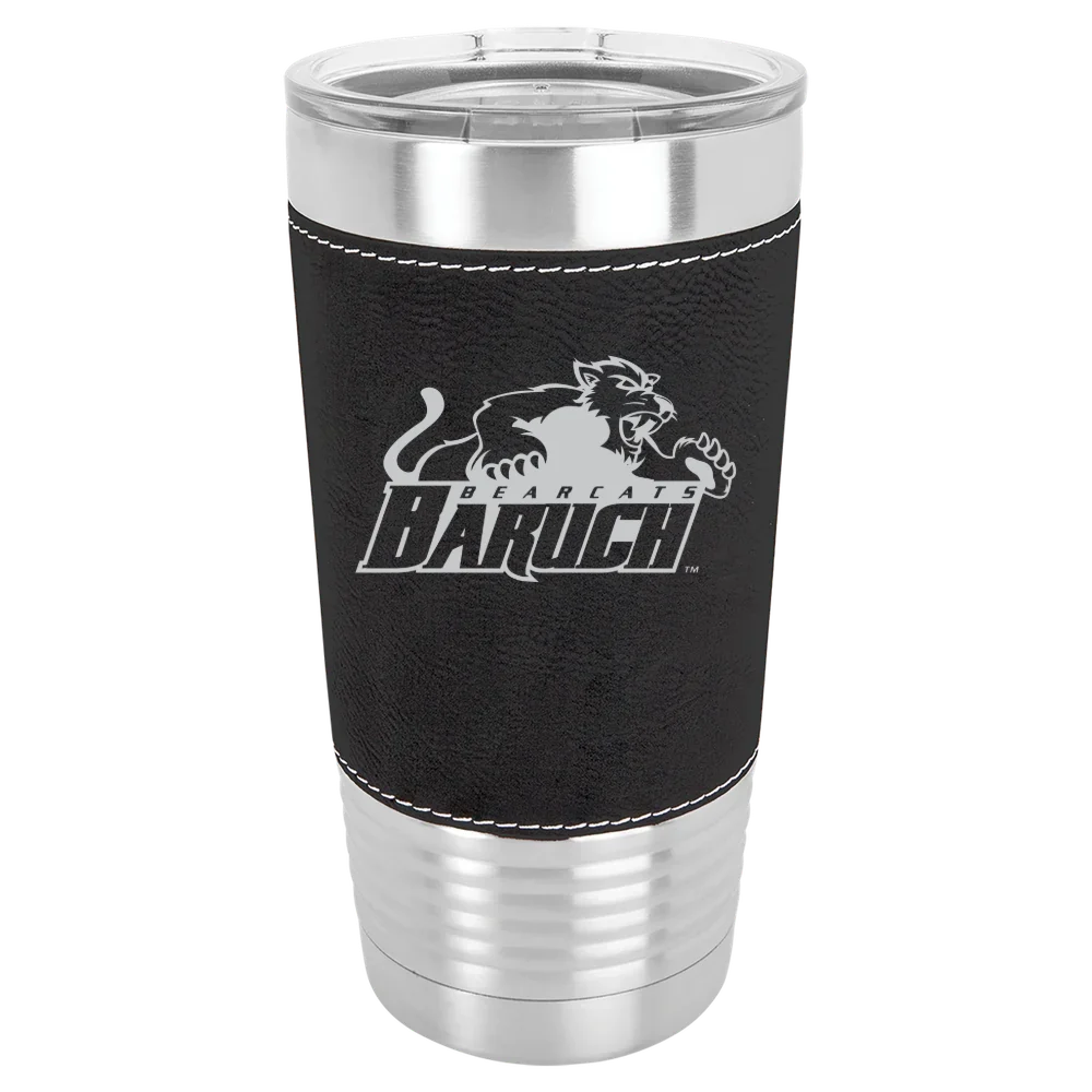 Baruch College Polar Camel 20 oz. Leatherette Grip Tumbler with Standard Lid