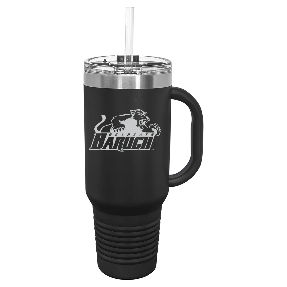 Baruch College Polar Camel 40 oz. Travel Mug with Snap Lid & Straw