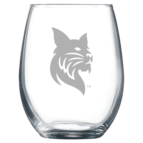 Bates College Polar Camel 9 oz. Stemless Wine Glass