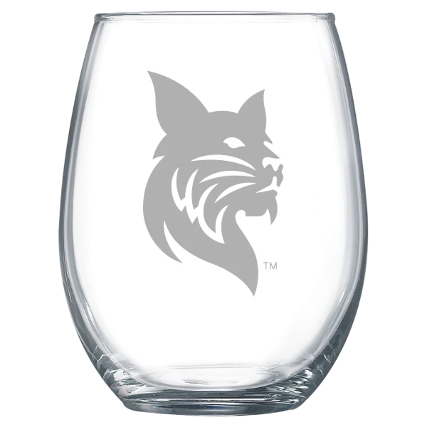 Bates College Polar Camel 15 oz. Stemless Wine Glass