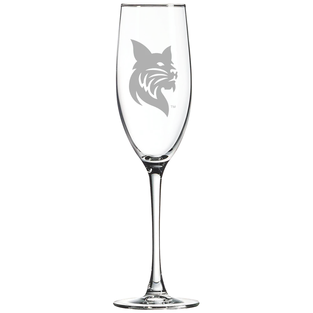 Bates College Polar Camel 8 oz. Champagne Flute
