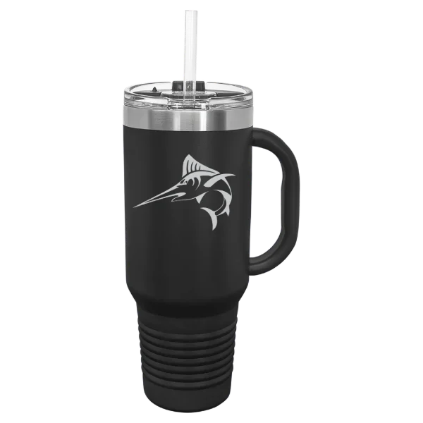 Batten University (Legacy Virginia Wesleyan Mark) Polar Camel 40 oz. Travel Mug with Snap Lid & Straw