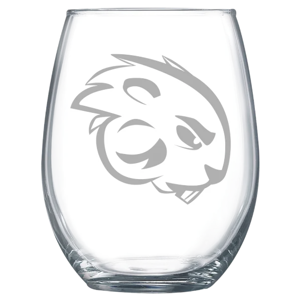 Blackburn College Polar Camel 15 oz. Stemless Wine Glass