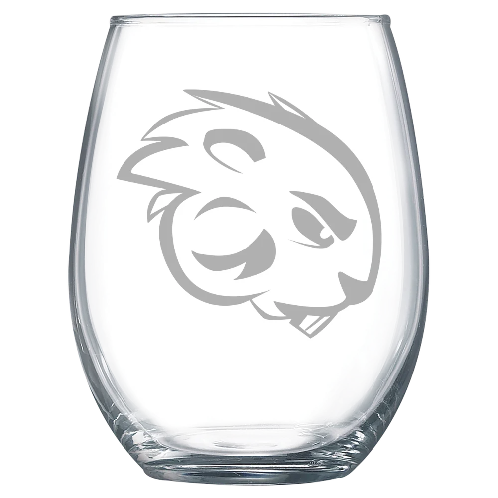 Blackburn College Polar Camel 15 oz. Stemless Wine Glass