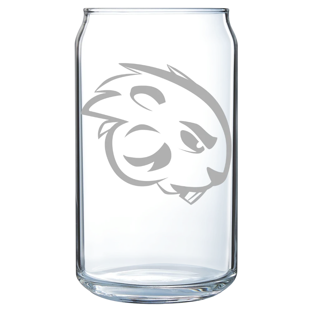 Blackburn College Polar Camel 16 oz. Can Glass