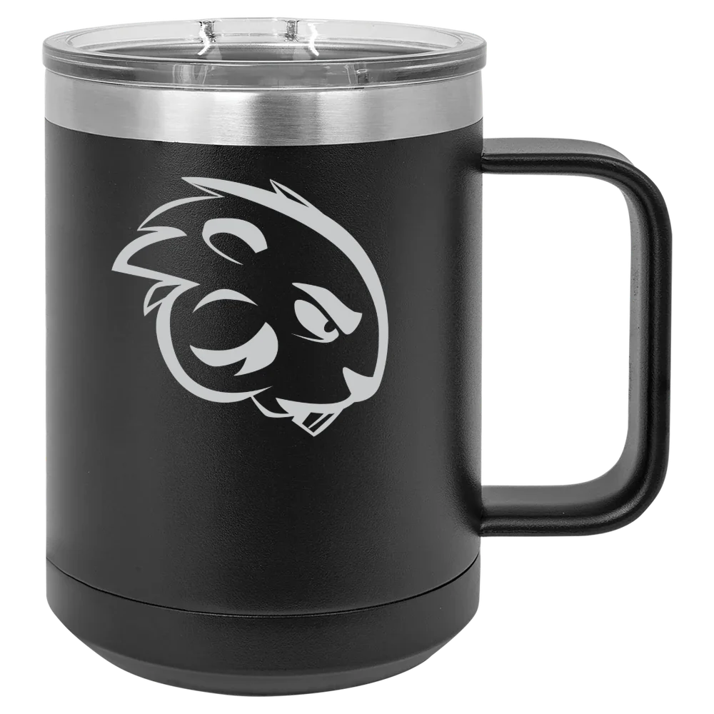 Blackburn College Polar Camel 15 oz. Mug with Slider Lid