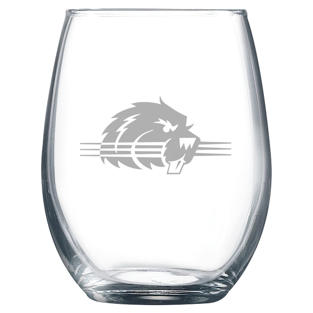 Bluffton University Polar Camel 9 oz. Stemless Wine Glass