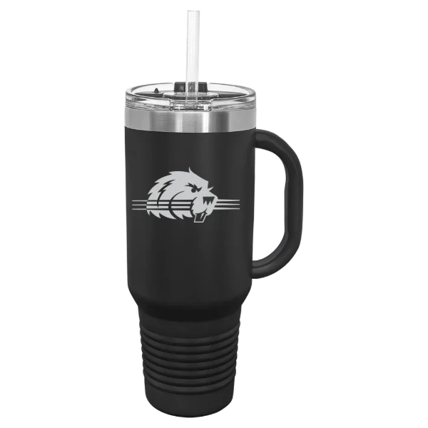 Bluffton University Polar Camel 40 oz. Travel Mug with Snap Lid & Straw