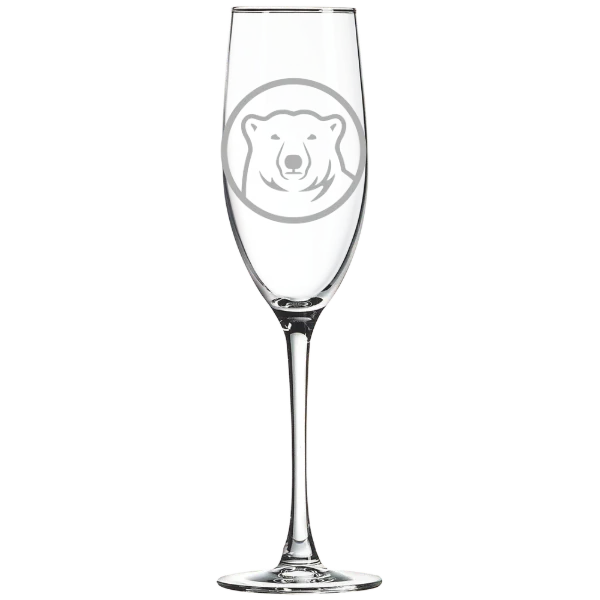 Bowdoin College Polar Camel 8 oz. Champagne Flute