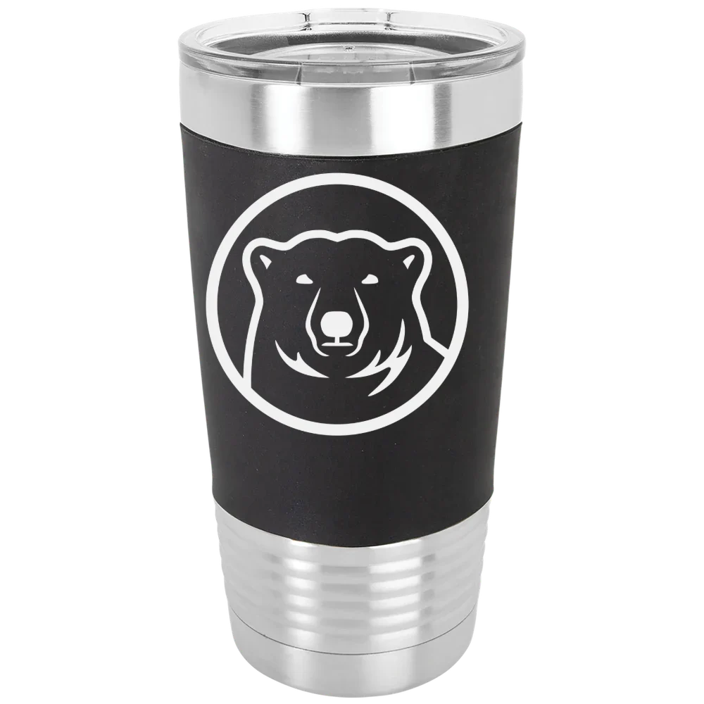 Bowdoin College Polar Camel 20 oz. Silicone Grip Tumbler with Standard Lid