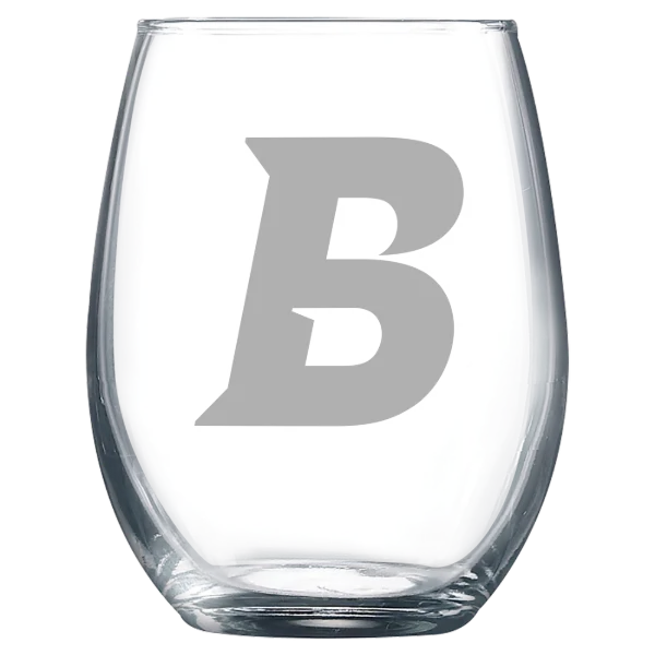 Brandeis University Polar Camel 9 oz. Stemless Wine Glass