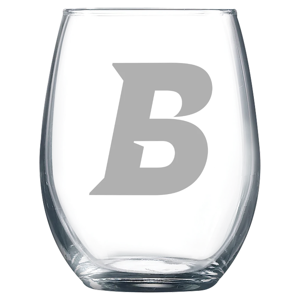 Brandeis University Polar Camel 9 oz. Stemless Wine Glass