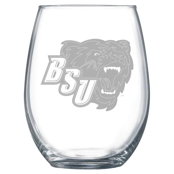 Bridgewater State University Polar Camel 15 oz. Stemless Wine Glass