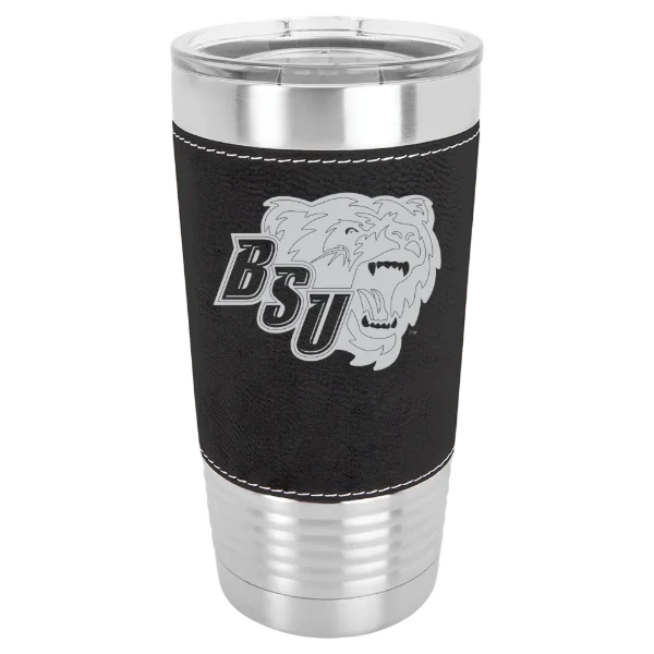 Bridgewater State University Polar Camel 20 oz. Leatherette Grip Tumbler with Standard Lid