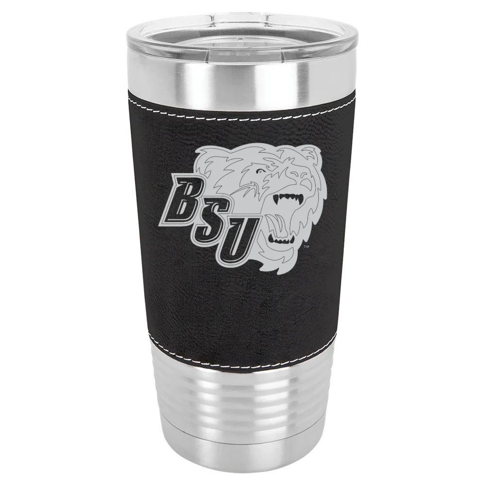 Bridgewater State University Polar Camel 20 oz. Leatherette Grip Tumbler with Standard Lid
