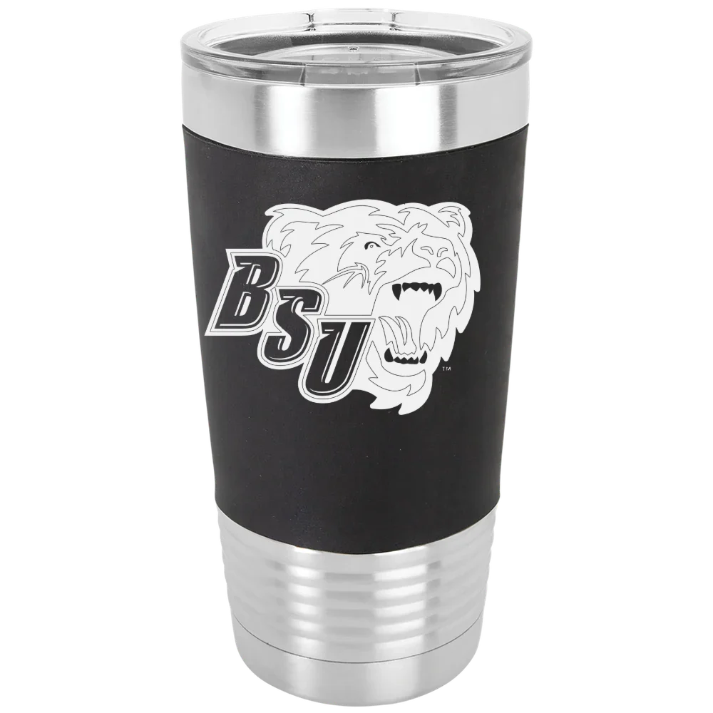 Bridgewater State University Polar Camel 20 oz. Silicone Grip Tumbler with Standard Lid