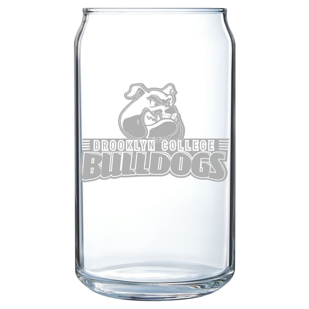 Brooklyn College Polar Camel 16 oz. Can Glass