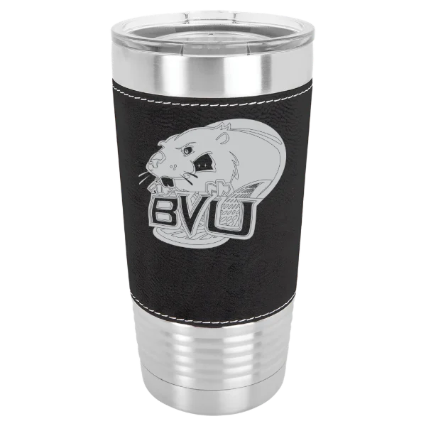 Buena Vista University Polar Camel 20 oz. Leatherette Grip Tumbler with Standard Lid