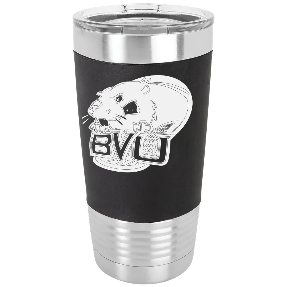 Buena Vista University Polar Camel 20 oz. Silicone Grip Tumbler with Standard Lid