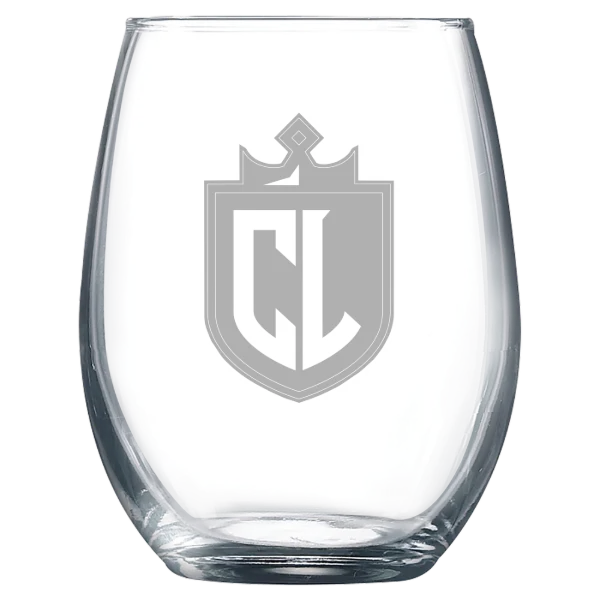 California Lutheran University Polar Camel 9 oz. Stemless Wine Glass