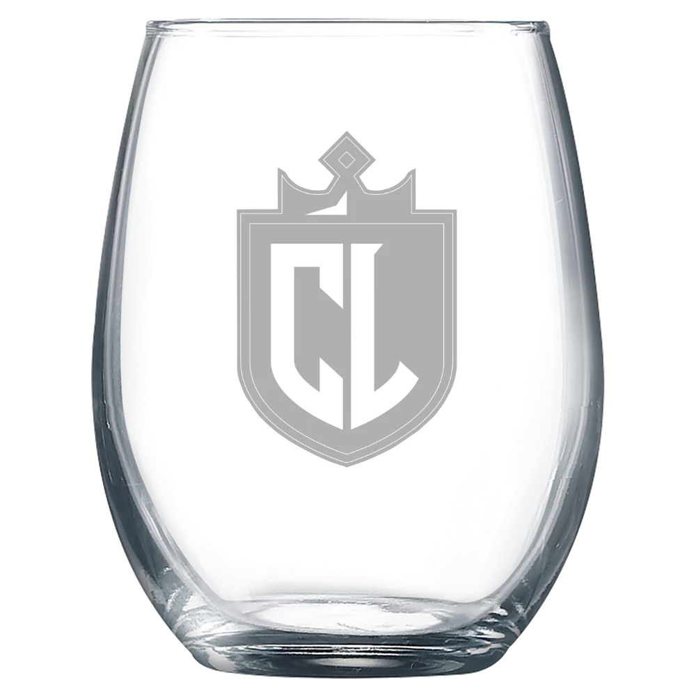 California Lutheran University Polar Camel 9 oz. Stemless Wine Glass