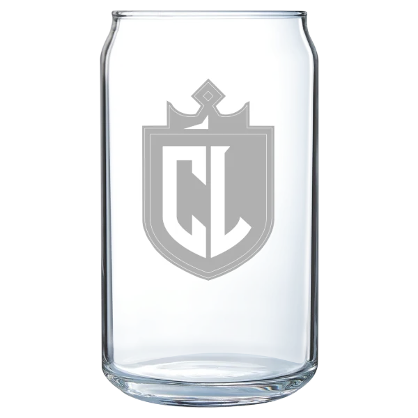 California Lutheran University Polar Camel 16 oz. Can Glass