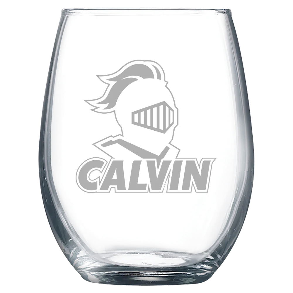 Calvin University Polar Camel 9 oz. Stemless Wine Glass