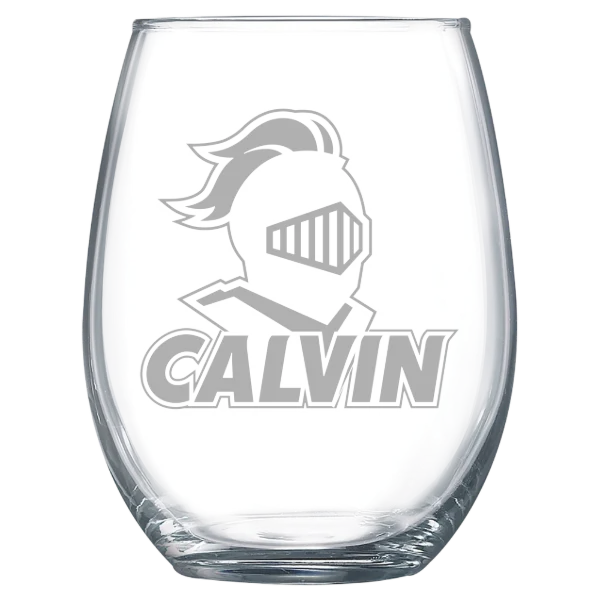 Calvin University Polar Camel 15 oz. Stemless Wine Glass