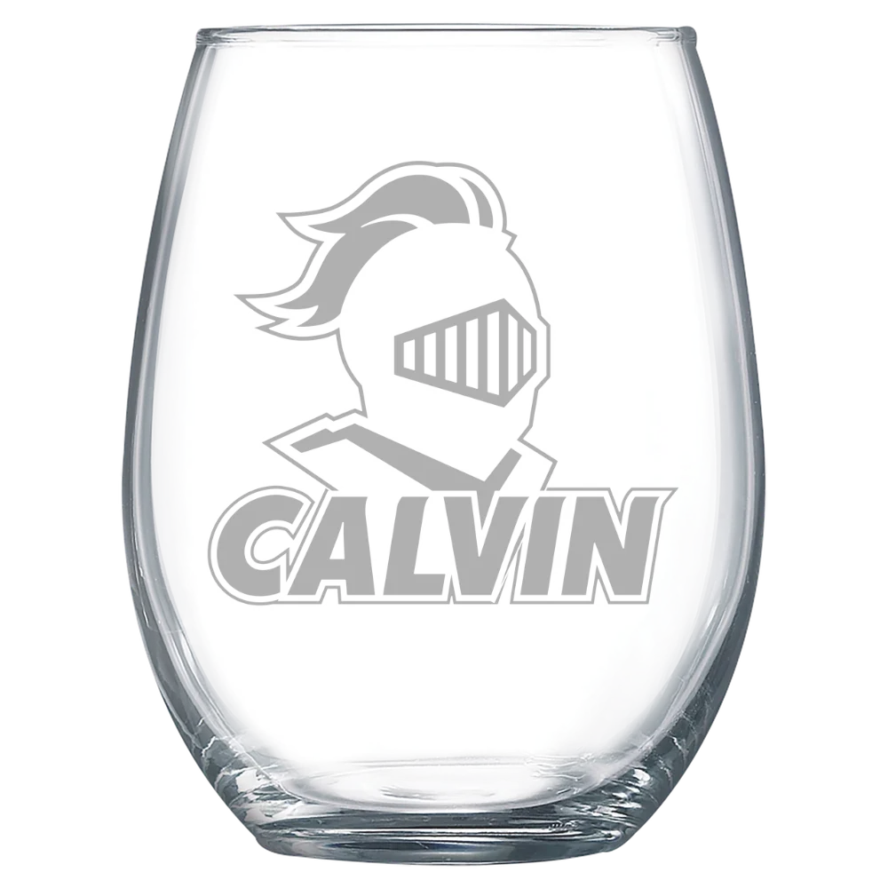 Calvin University Polar Camel 15 oz. Stemless Wine Glass