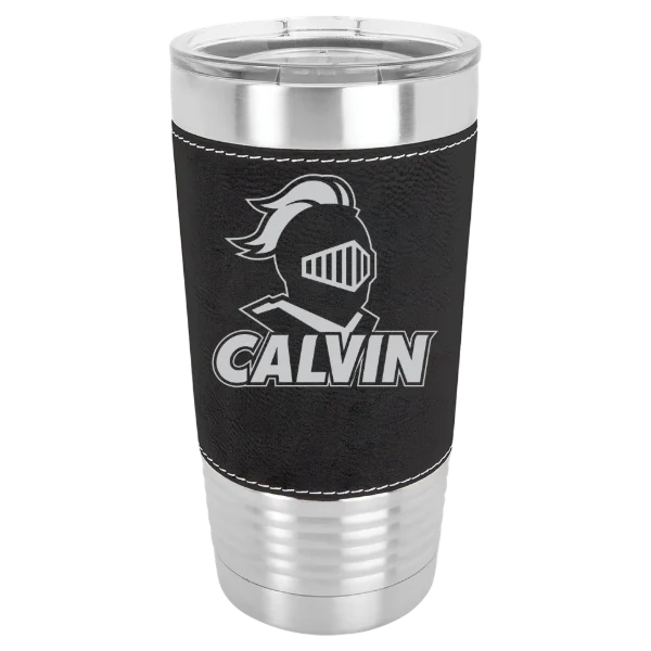 Calvin University Polar Camel 20 oz. Leatherette Grip Tumbler with Standard Lid